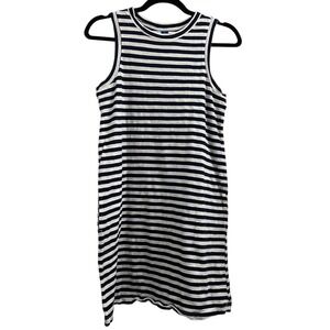 Old Navy Womens Sleeveless Vintage Stripe Mini T-Shirt Dress Navy White S 831919